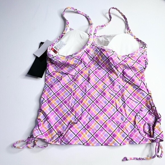 TYR Phoenix Plaid Tankini Top size 14. - Picture 8 of 8
